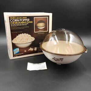 Vintage Tara Ware Microwave Popcorn Popper Corn Popper In Original Box USA